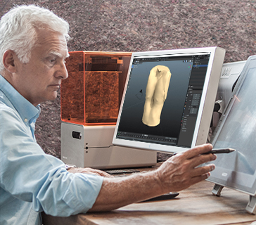 3D CAD Design of 3D custom-made implants on computer